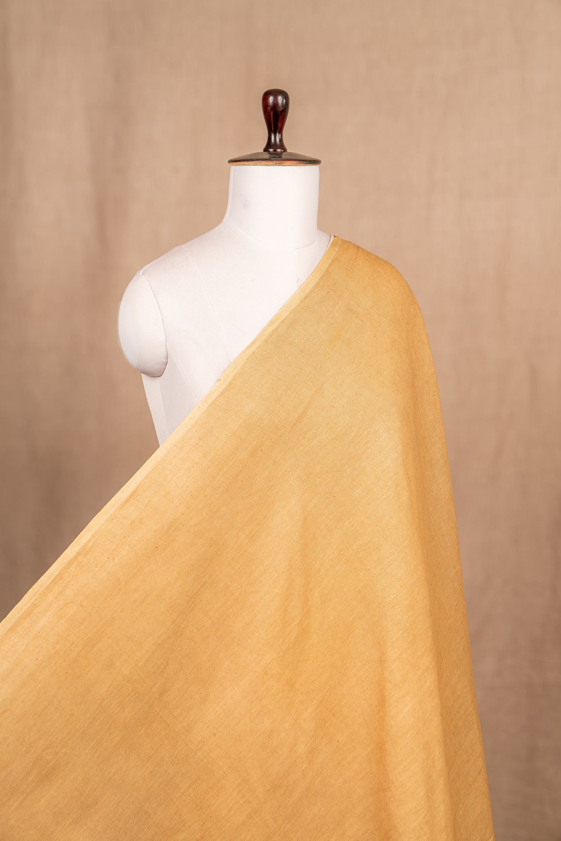 Pastel Yellow Plain Linen Handloom