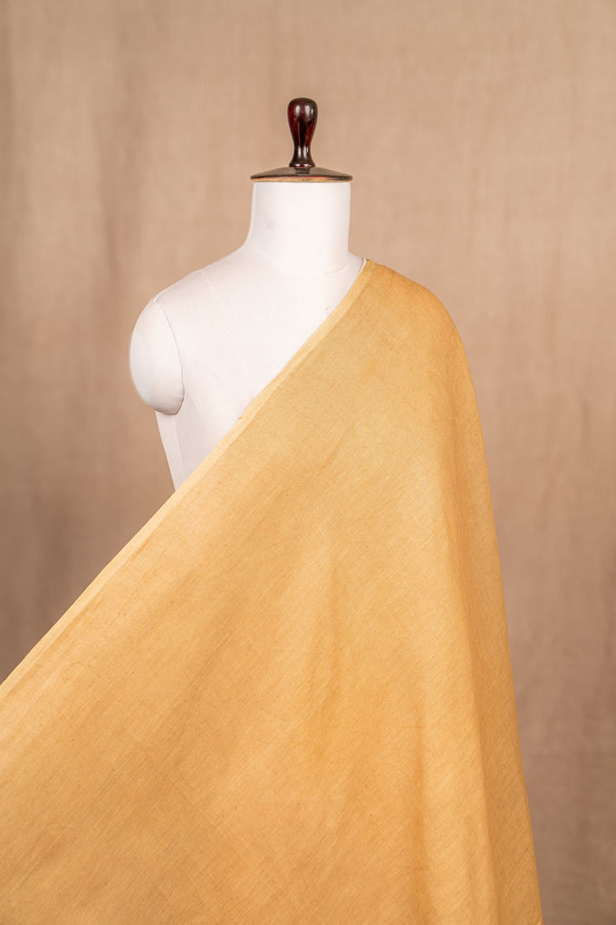 Ochre Yellow Plain Linen Handloom