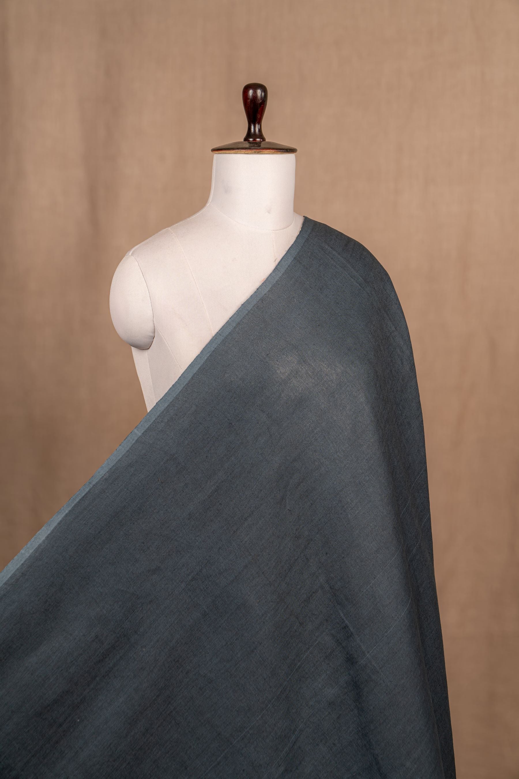 Blue Plain Linen Handloom