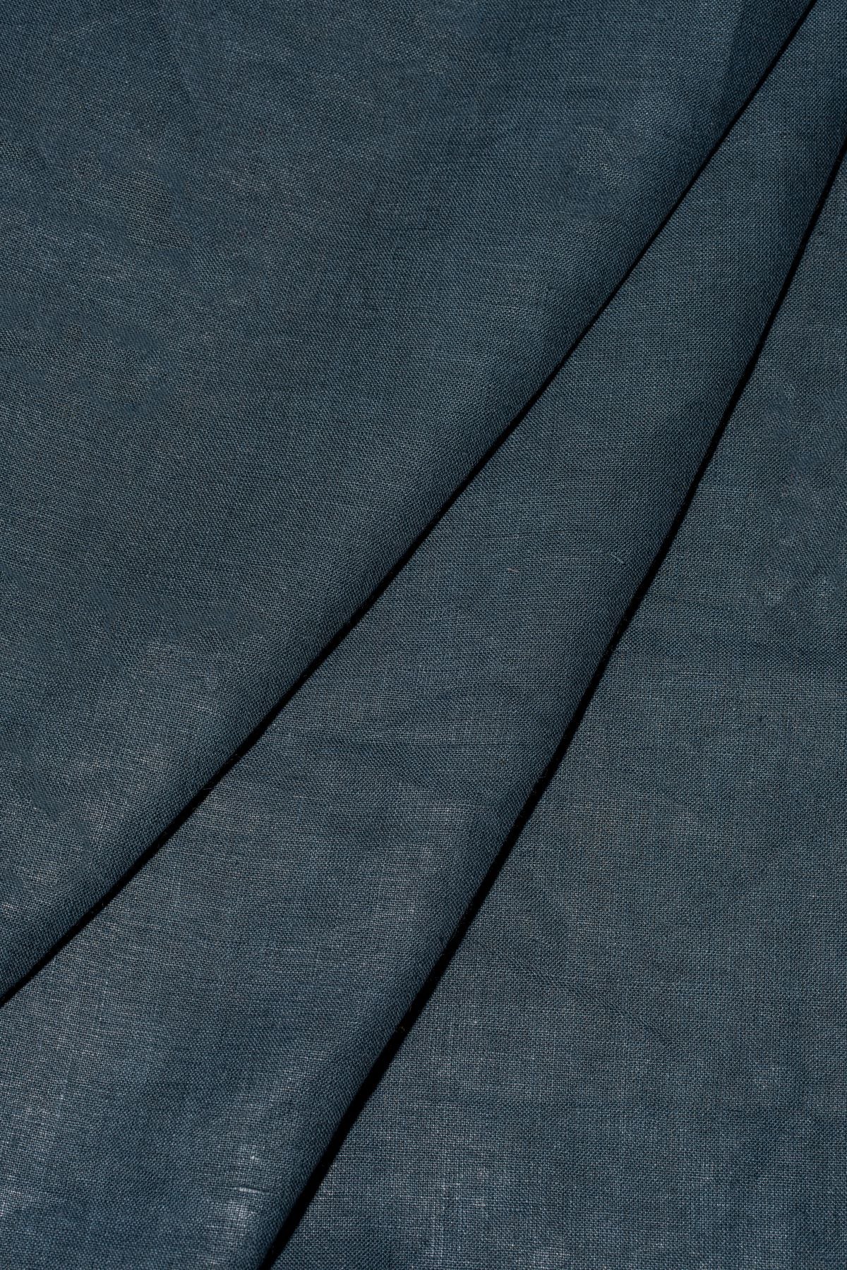 Blue Plain Linen Handloom