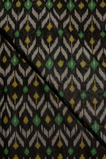 Black Ikat Mercerised Cotton Ikat