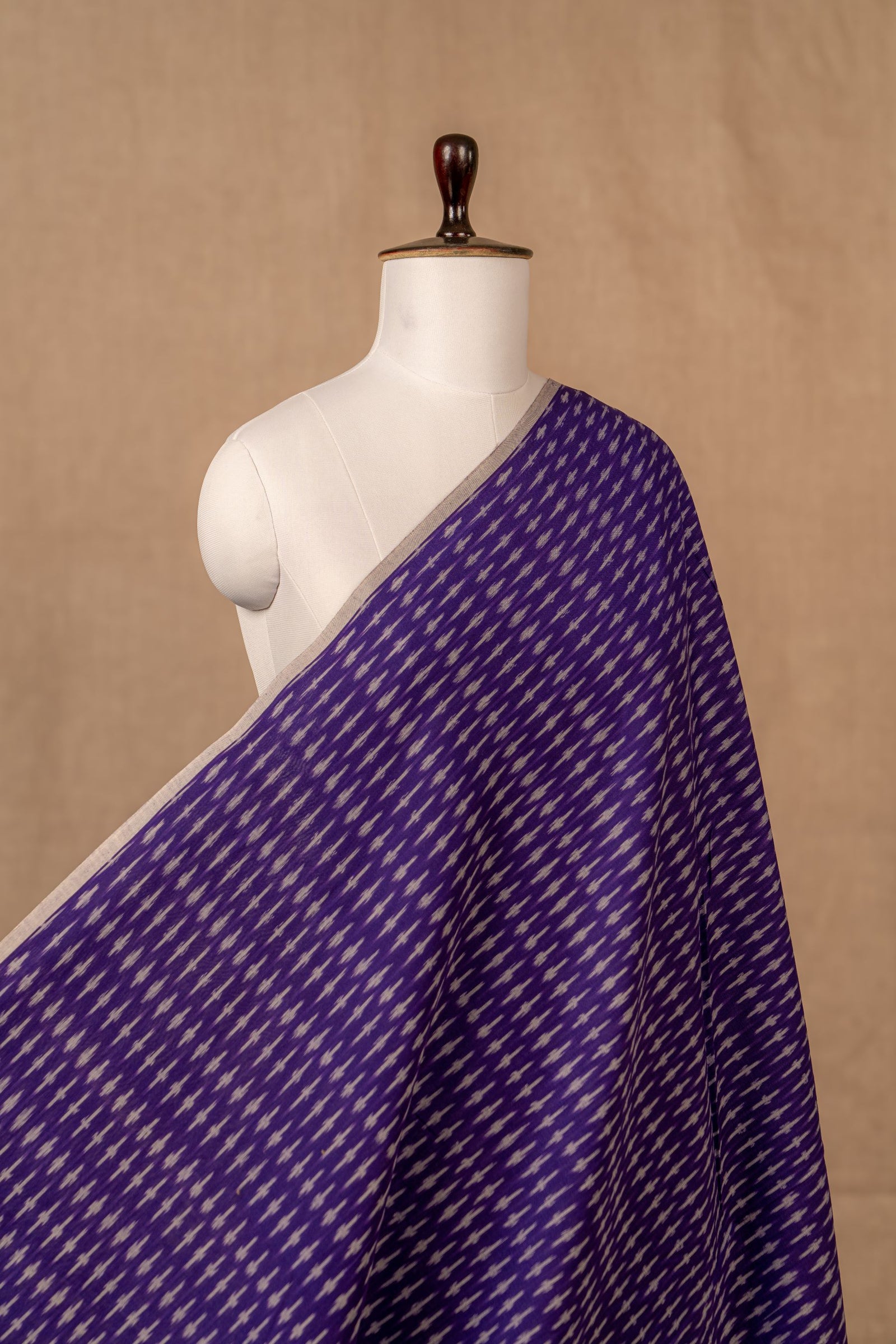 Purple Ikat Mercerised Cotton Ikat
