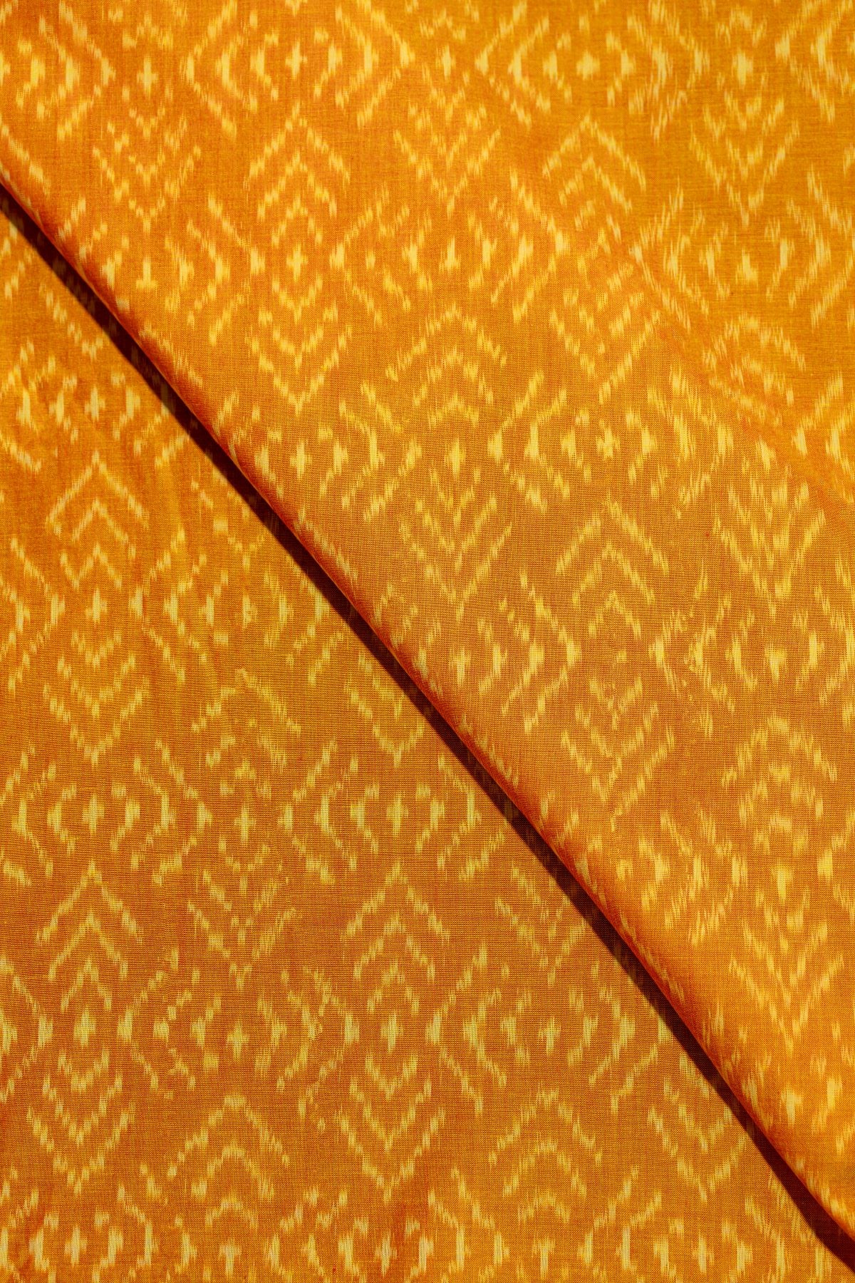 Orange Ikat Mercerised Cotton Ikat