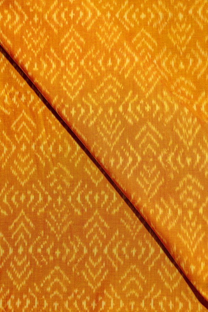 Orange Ikat Mercerised Cotton Ikat