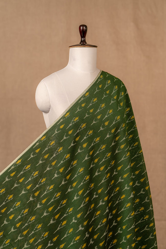 Greeen Ikat Mercerised Cotton Ikat