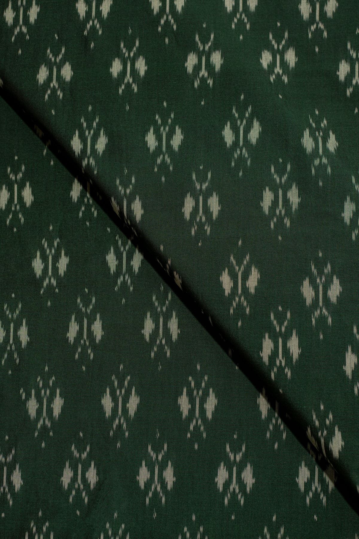 Green Ikat Mercerised Cotton Ikat