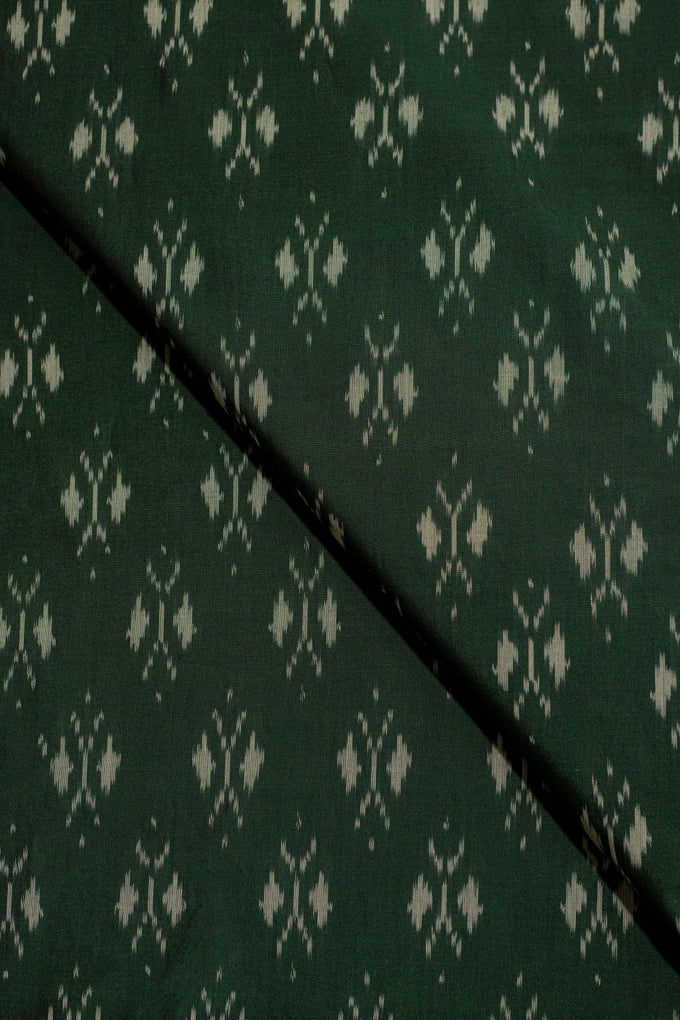 Green Ikat Mercerised Cotton Ikat