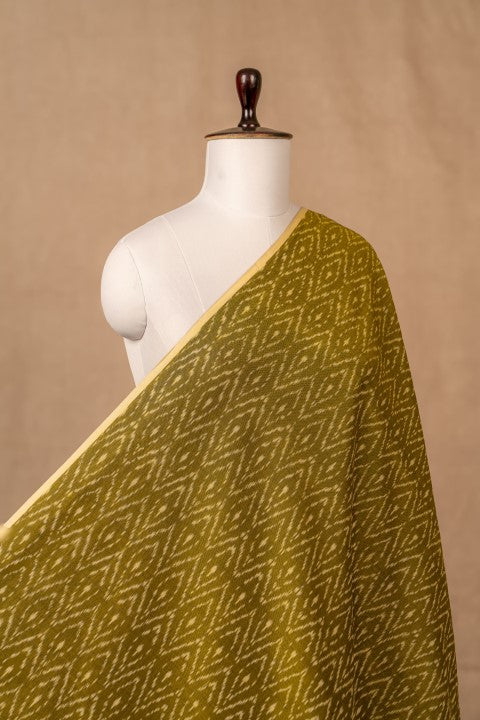 Green Ikat Mercerised Cotton Ikat