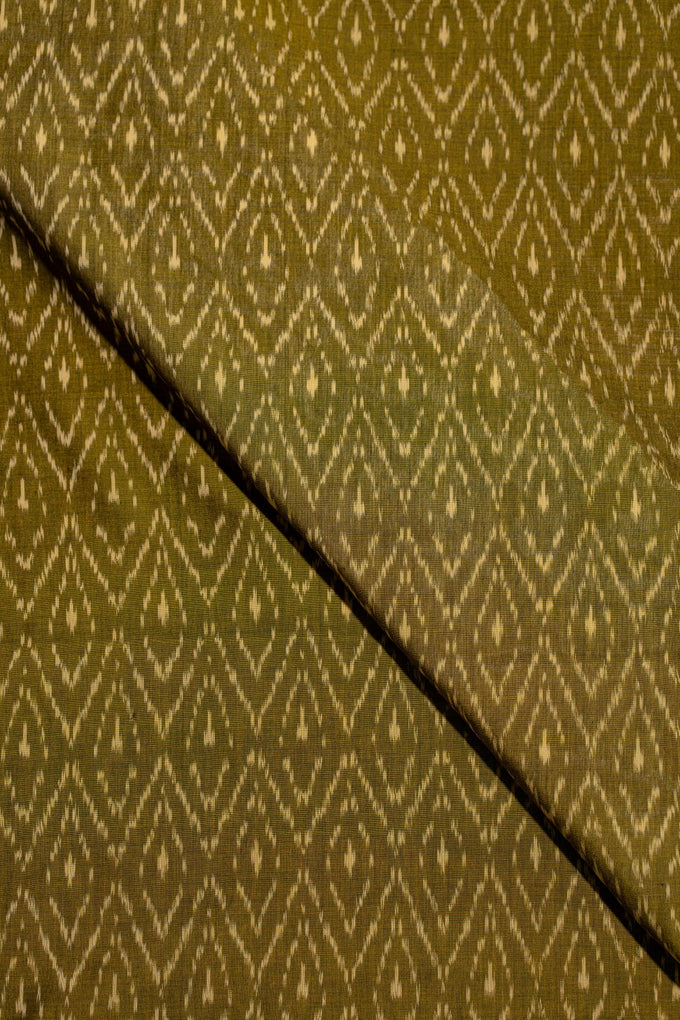 Green Ikat Mercerised Cotton Ikat