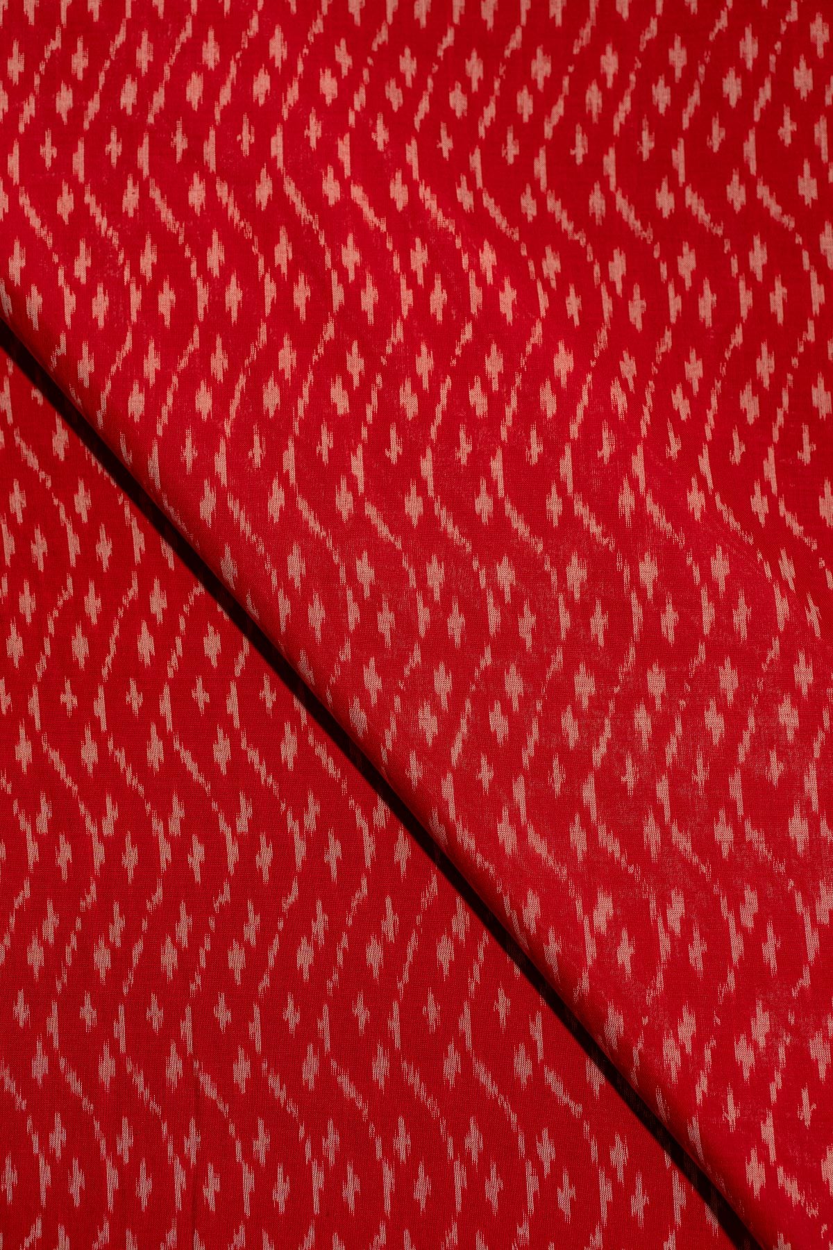 Red Ikat Mercerised Cotton Ikat