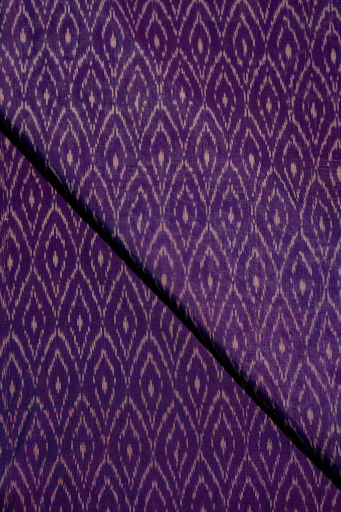 Purple Ikat Mercerised Cotton Ikat