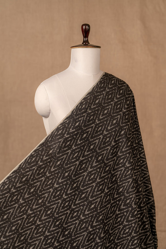 Black Ikat Mercerised Cotton Ikat