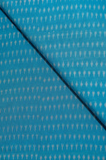 Blue Ikat Mercerised Cotton Ikat