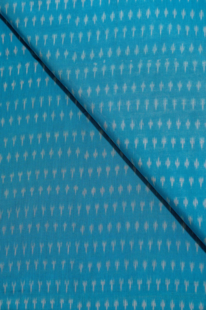 Blue Ikat Mercerised Cotton Ikat