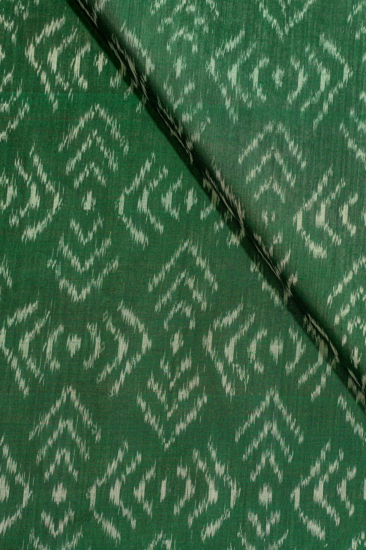 Green Ikat Mercerised Cotton Ikat