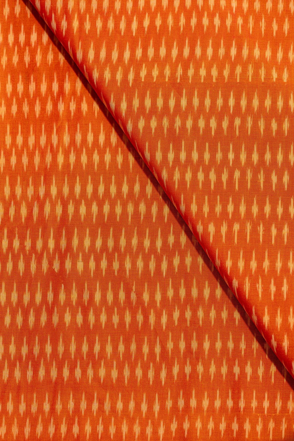 Orange Ikat Mercerised Cotton Ikat
