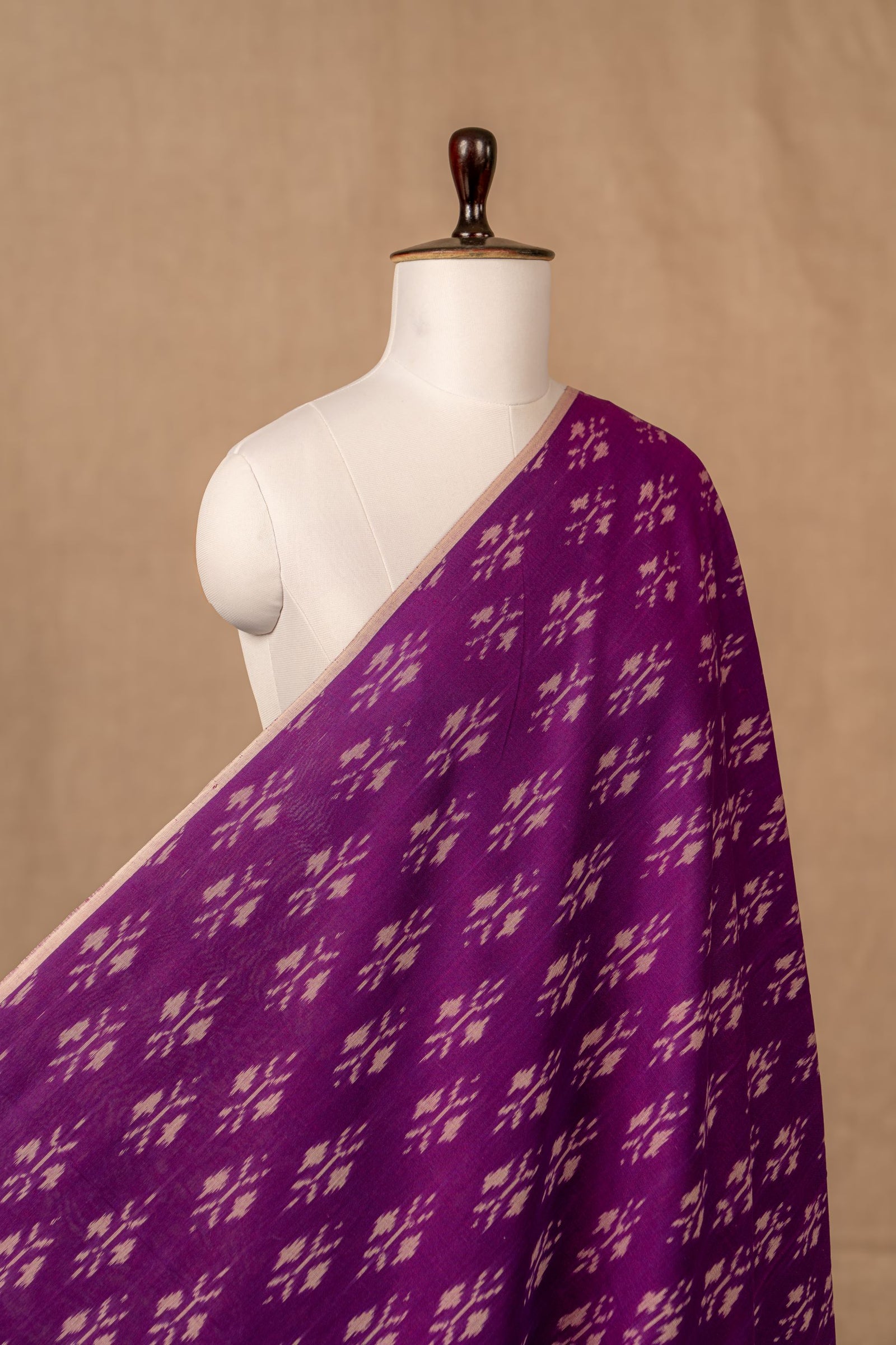 Purple Ikat Mercerised Cotton Ikat