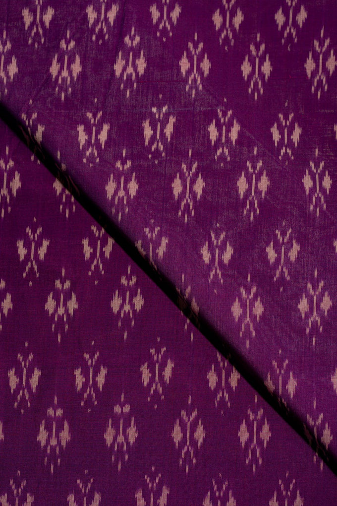 Purple Ikat Mercerised Cotton Ikat