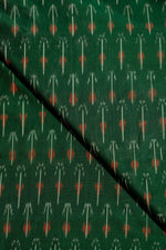 Green Ikat Mercerised Cotton Ikat