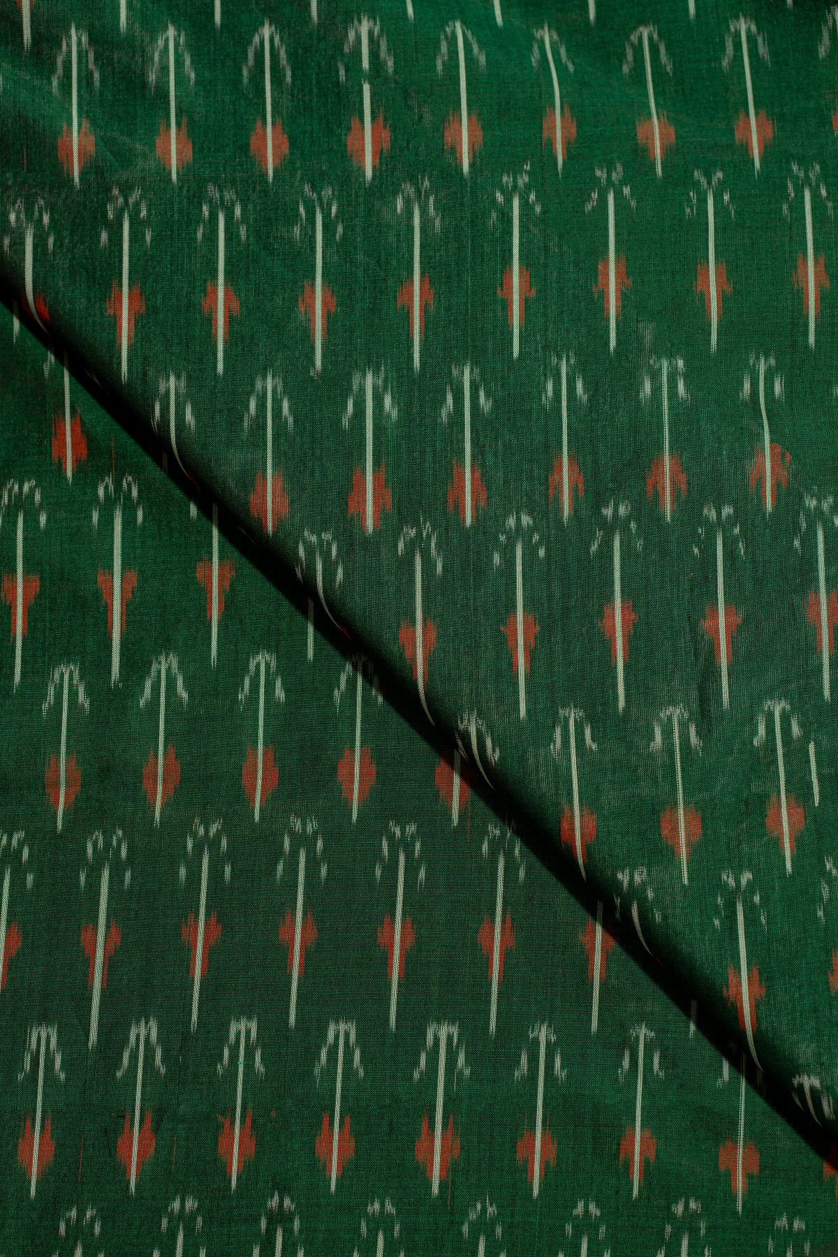 Green Ikat Mercerised Cotton Ikat