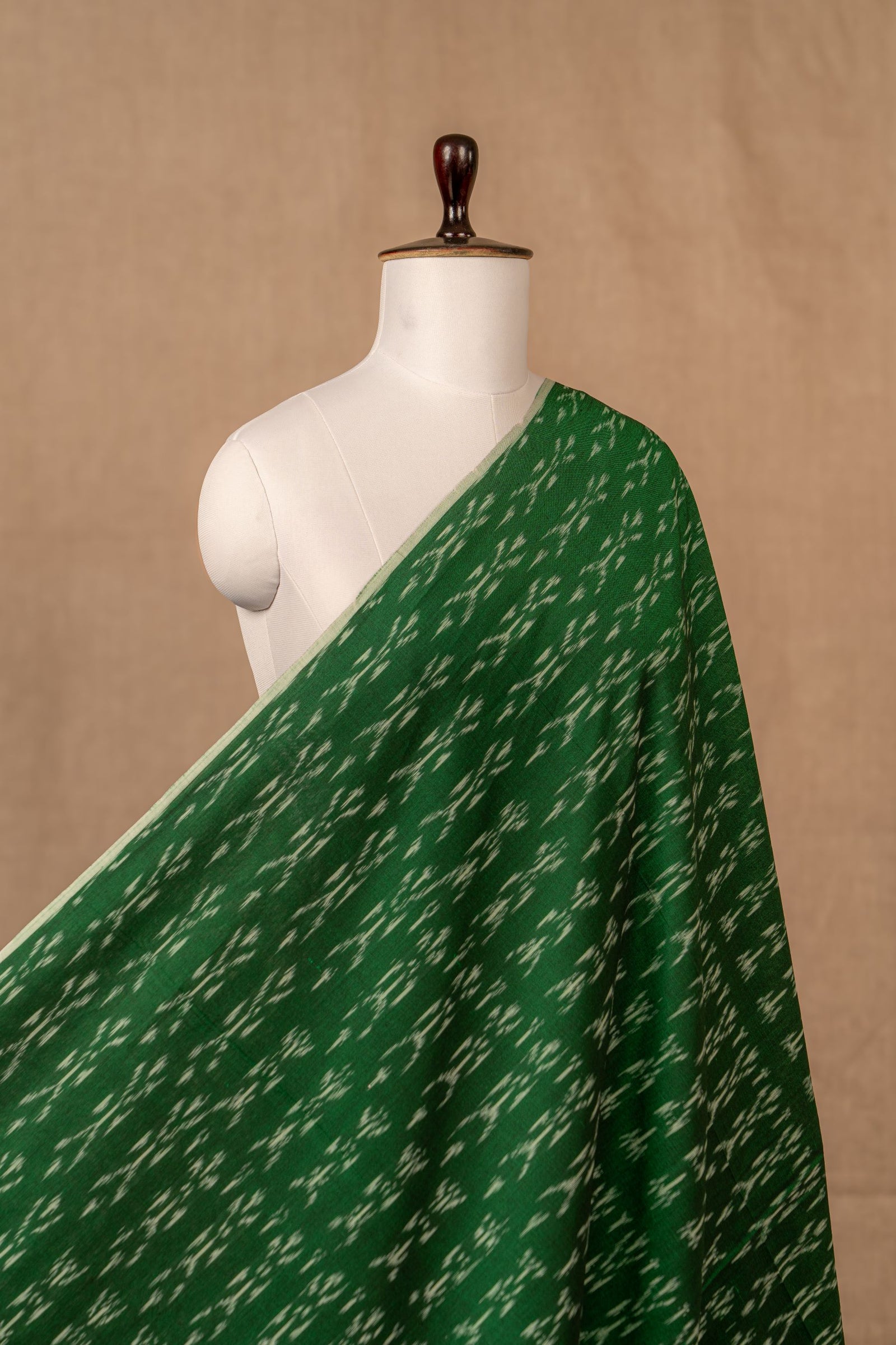 Green Ikat Mercerised Cotton Ikat