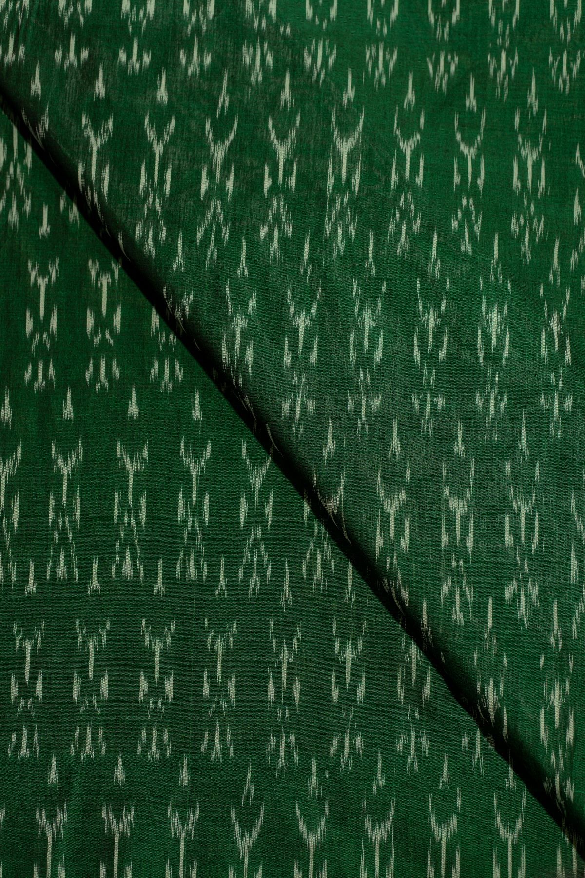 Green Ikat Mercerised Cotton Ikat