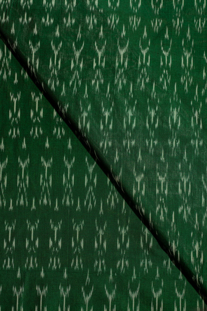 Green Ikat Mercerised Cotton Ikat