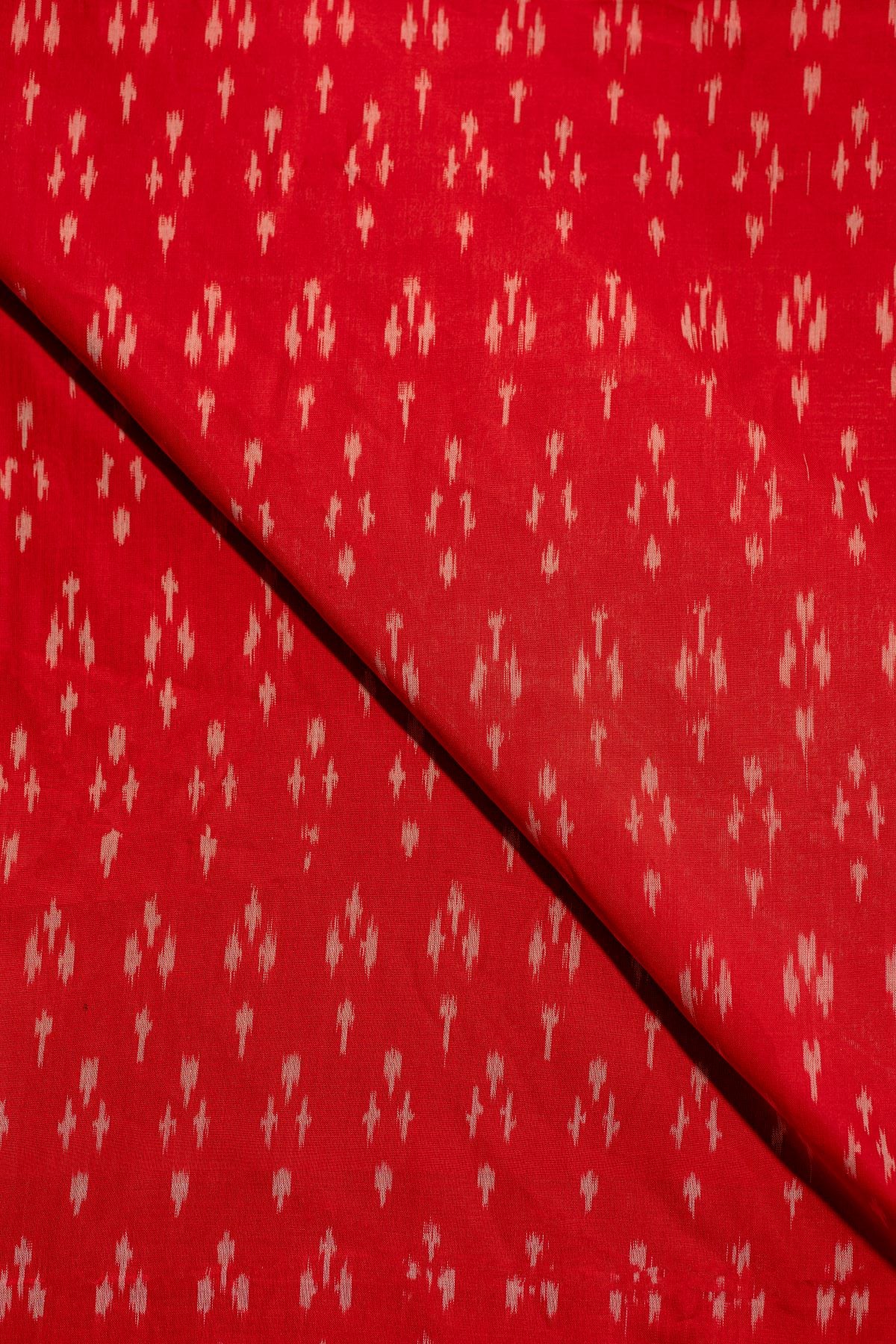 Red Ikat Mercerised Cotton Ikat