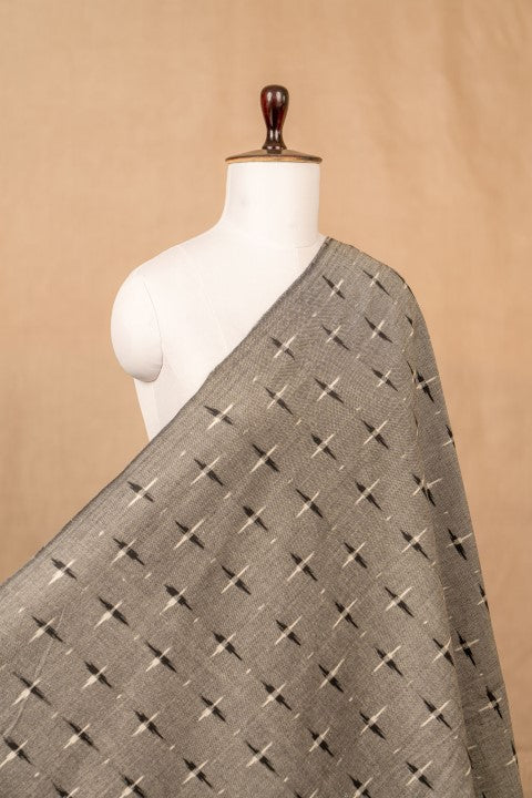 Grey Double Ikat Cotton Ikat