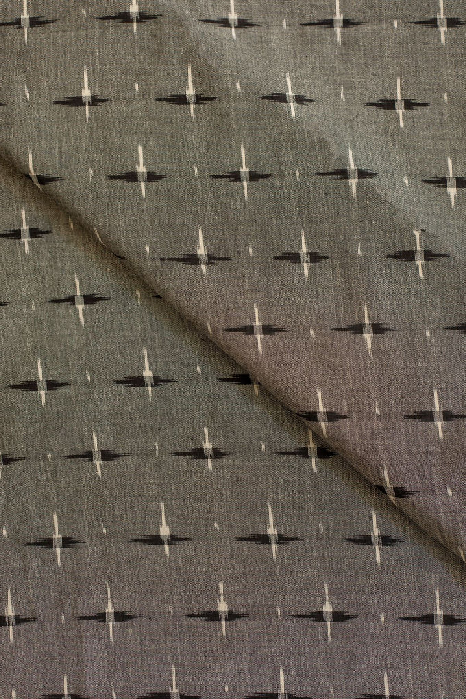 Grey Double Ikat Cotton Ikat