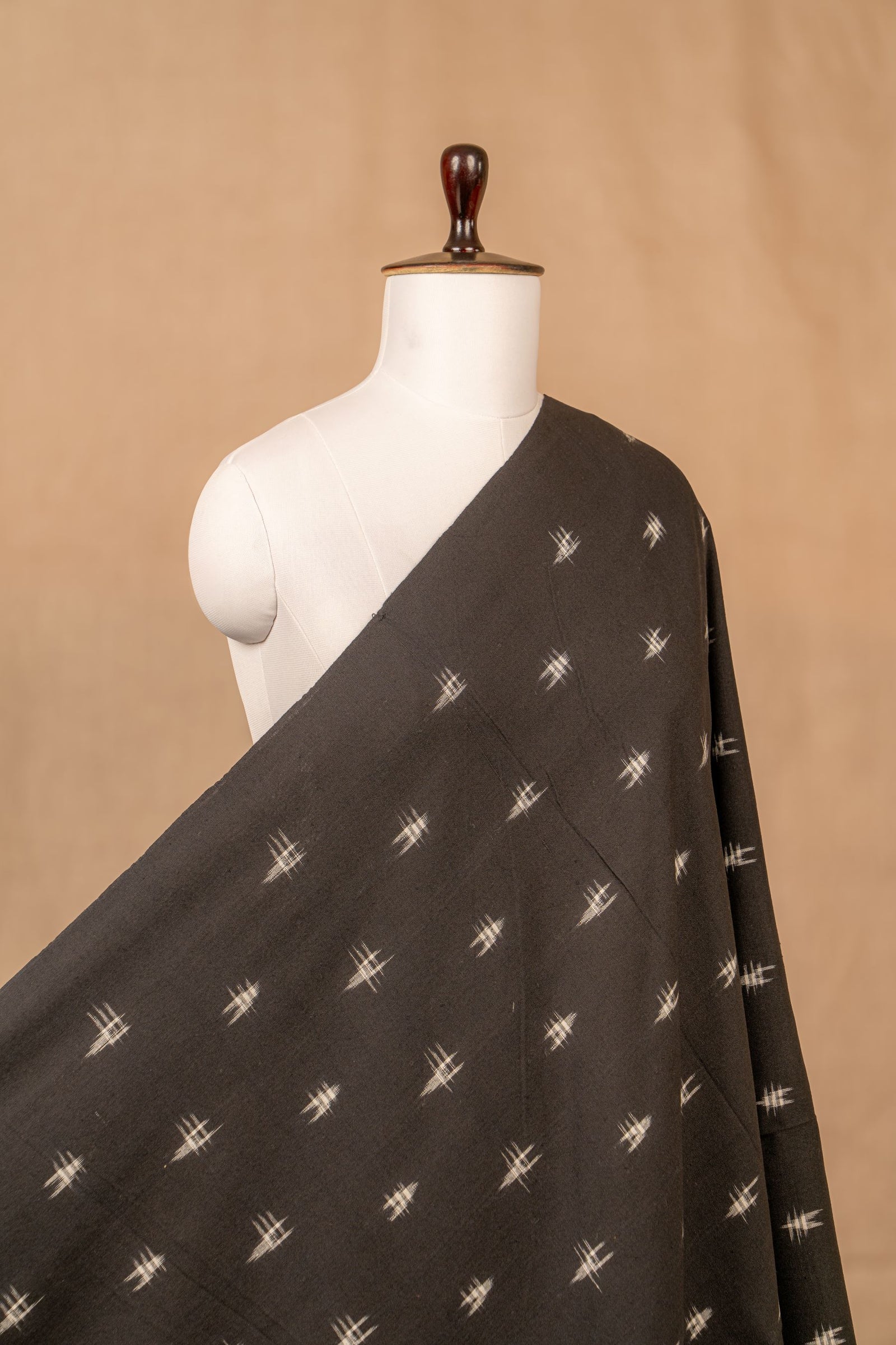 Black Double Ikat Cotton Ikat