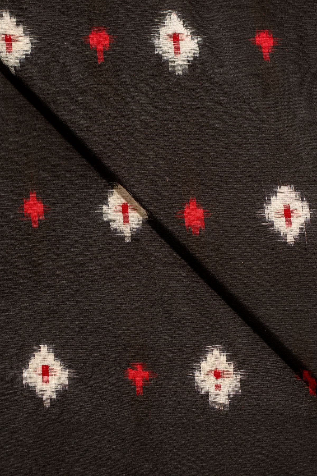 Black Double Ikat Cotton Ikat