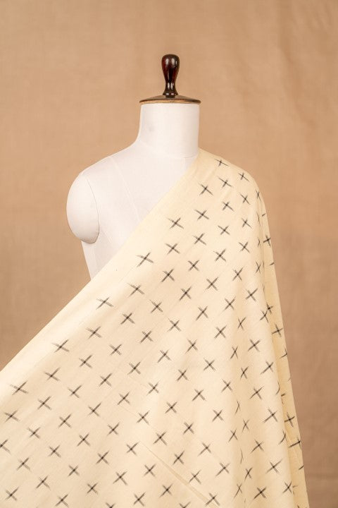 Off White Double Ikat Cotton Ikat