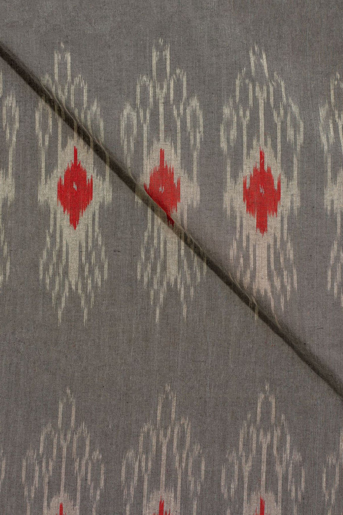 Grey Ikat Cotton Ikat