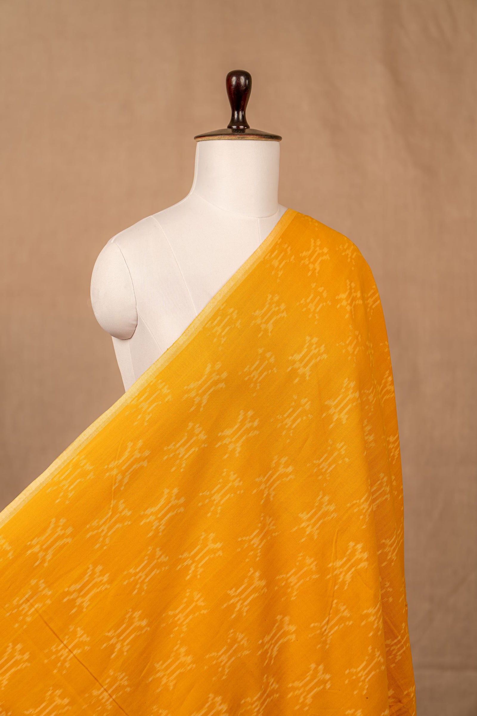 Yellow Single Ikat Cotton Ikat