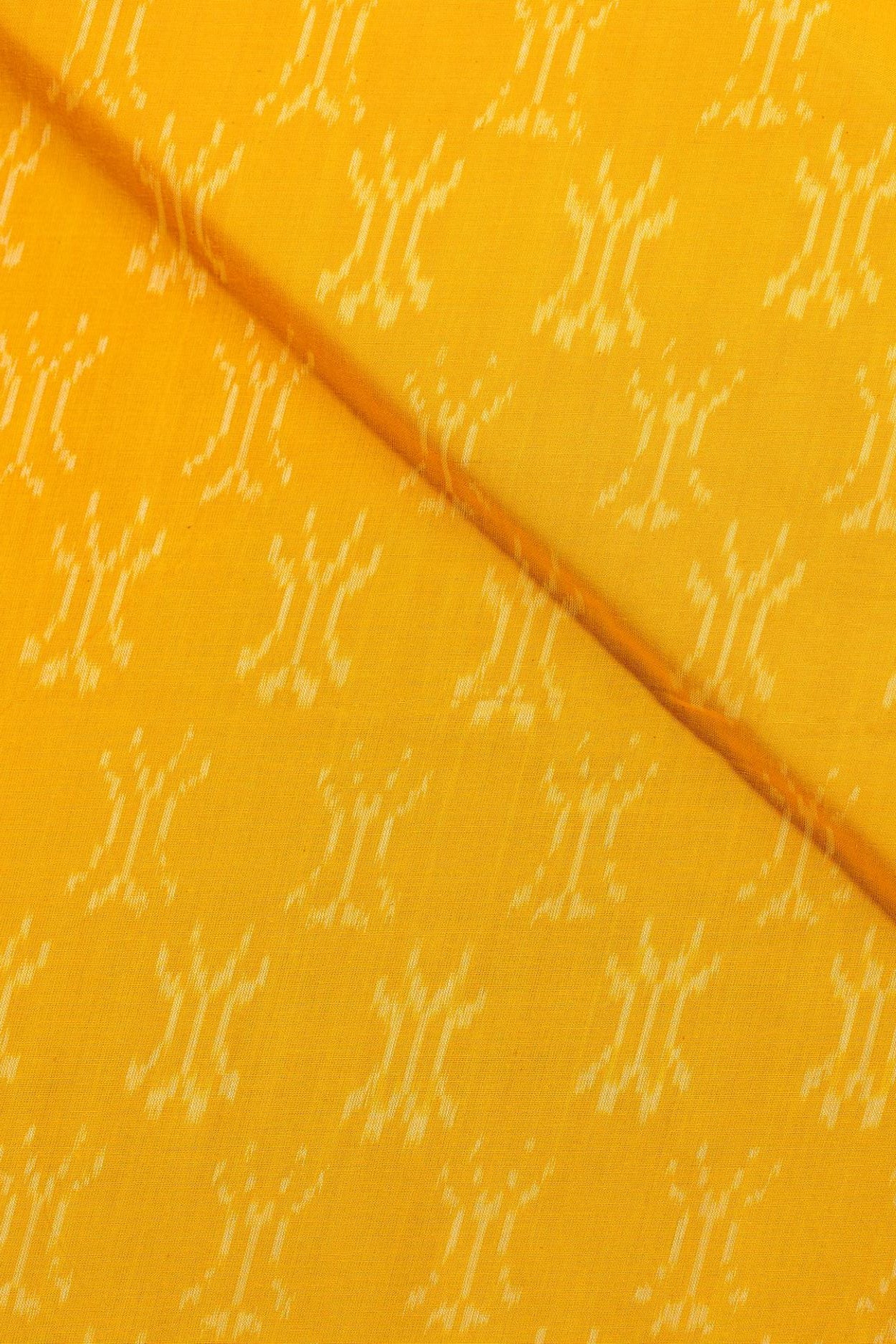 Yellow Single Ikat Cotton Ikat
