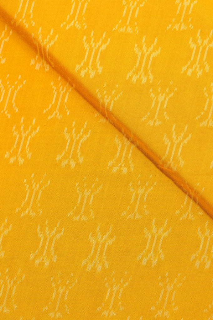 Yellow Single Ikat Cotton Ikat