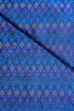 Blue Ikat Raw Silk Tye And Die