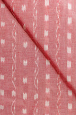 Light Pink Sambalpuri Ikat Cotton Tie And Dye