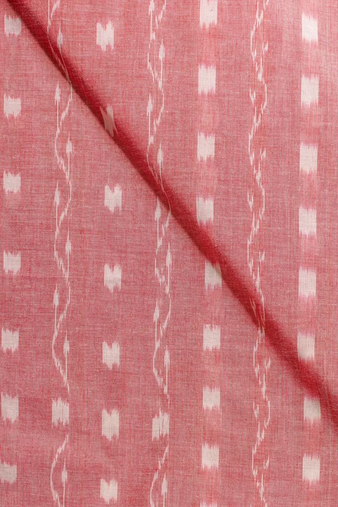 Light Pink Sambalpuri Ikat Cotton Tie And Dye