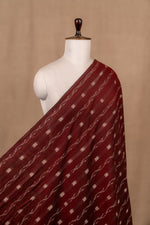 Maroon Sambalpuri Ikat Cotton Tie And Dye