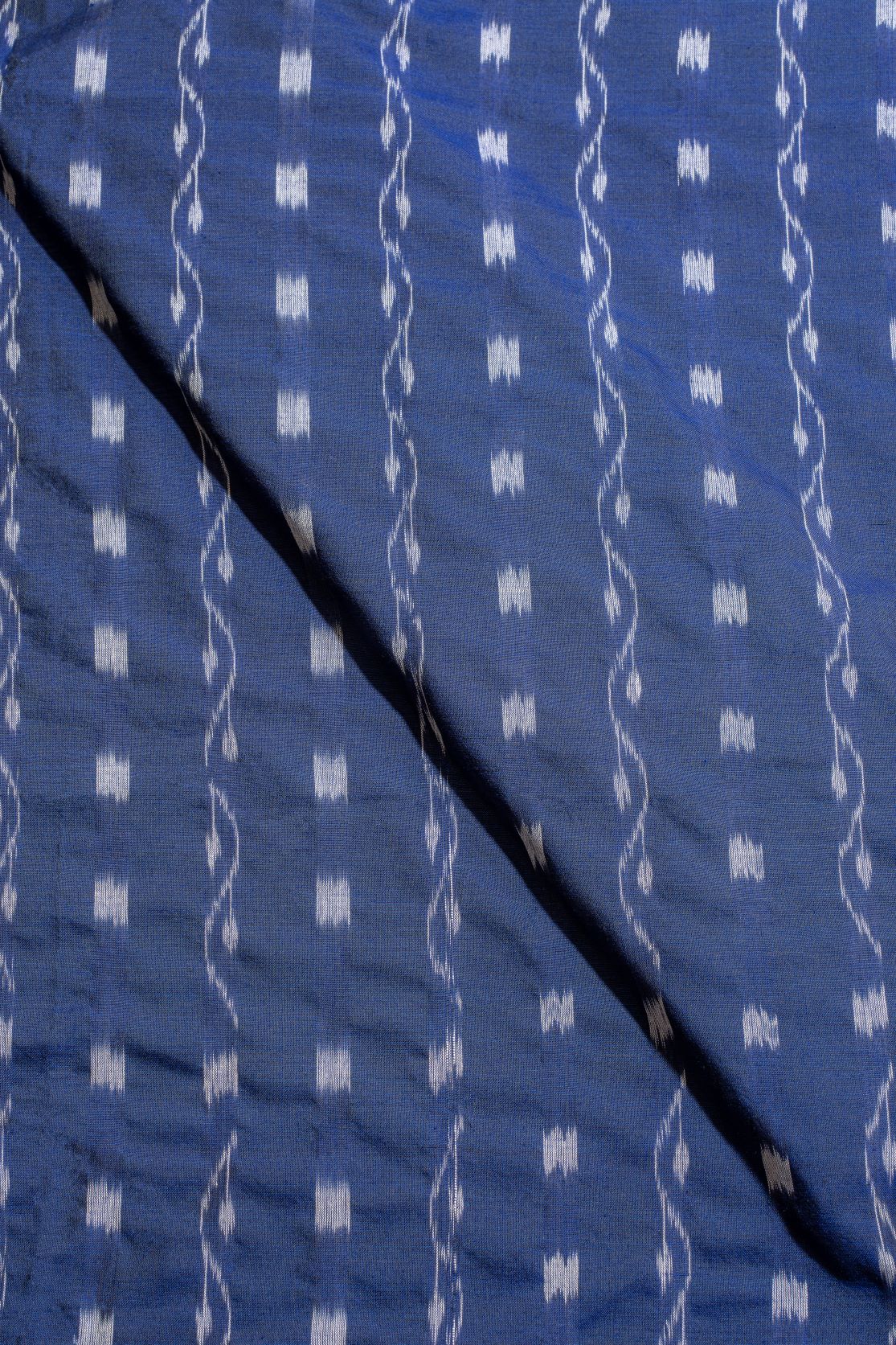 Blue Sambalpuri Ikat Cotton Tie And Dye