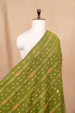 Parrot Green Sambalpuri Ikat Cotton Tie And Dye