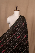 Black Sambalpuri Ikat Cotton Tie And Dye