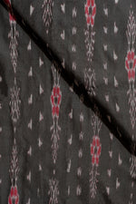 Black Sambalpuri Ikat Cotton Tie And Dye