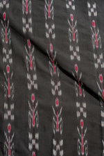 Black Sambalpuri Ikat Cotton Tie And Dye