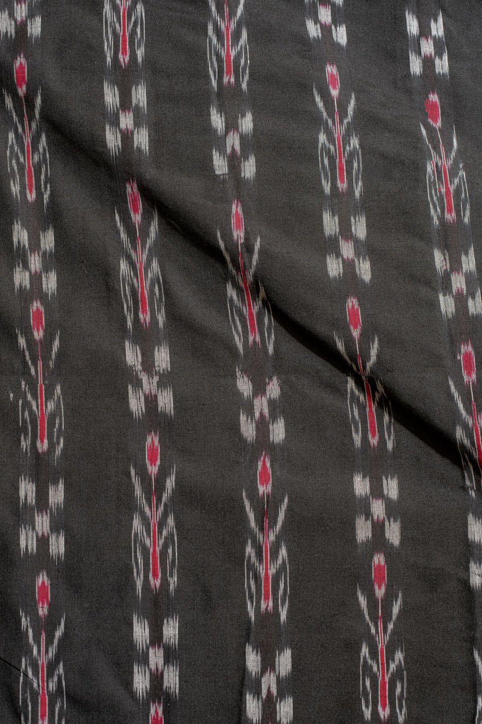 Black Sambalpuri Ikat Cotton Tie And Dye