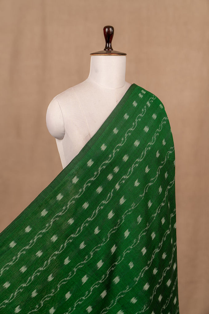 Green Sambalpuri Ikat Cotton Ikat