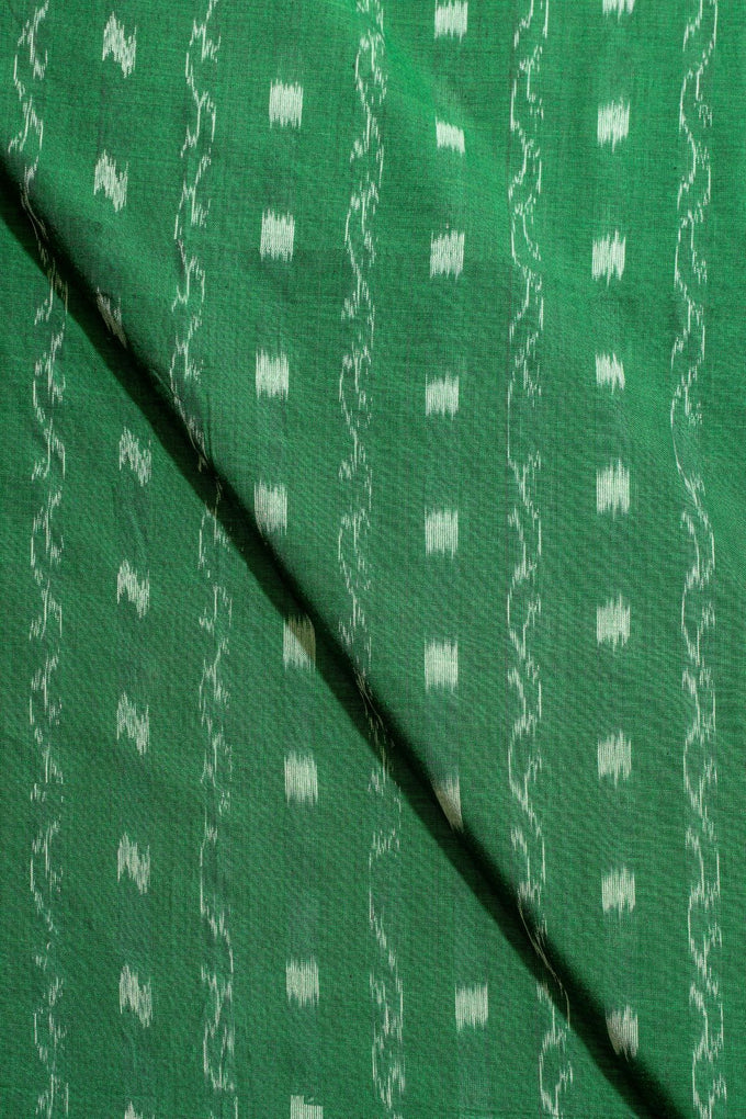 Green Sambalpuri Ikat Cotton Ikat