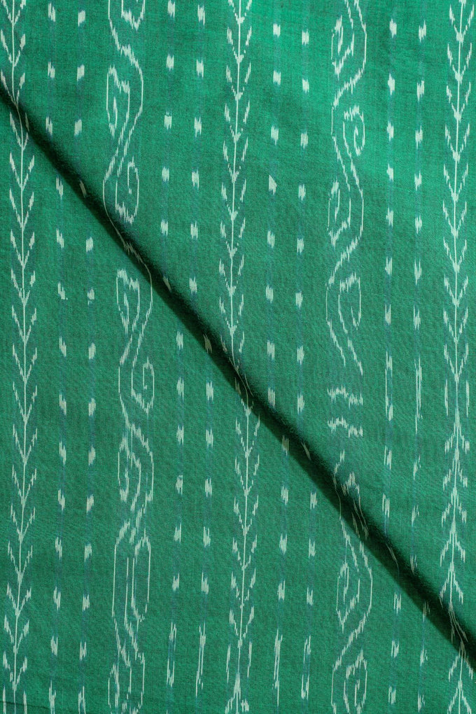 Green Sambalpuri Ikat Cotton Ikat